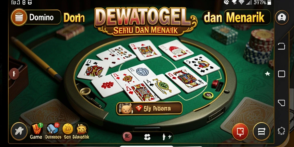 Screenshot utama DEWATOGEL menampilkan gameplay Domino yang seru.