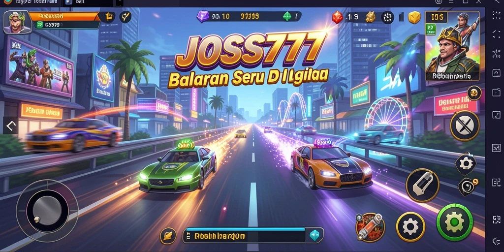Gameplay JOSS777 yang menegangkan dengan balapan seru di berbagai lintasan.