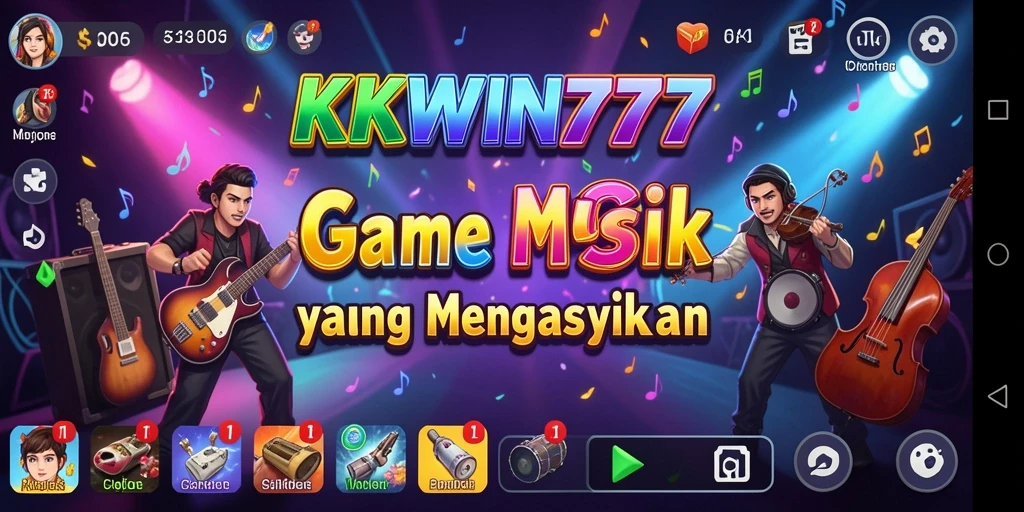 Screenshot gameplay menunjukkan pemain menikmati alunan musik.