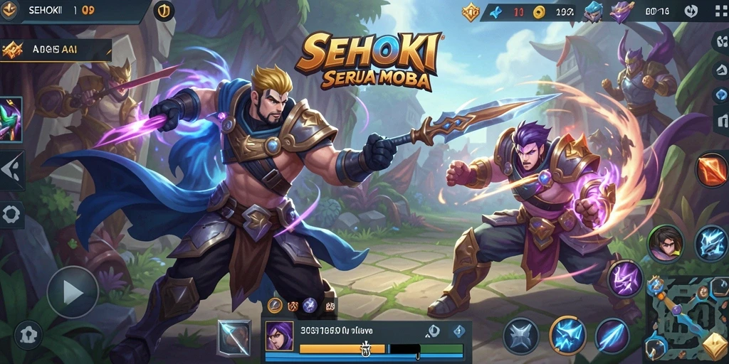 Tangkapan layar gameplay SEHOKI menampilkan aksi pertarungan yang dramatis.